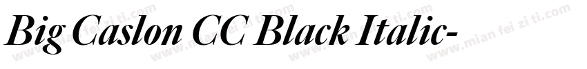 Big Caslon CC Black Italic字体转换